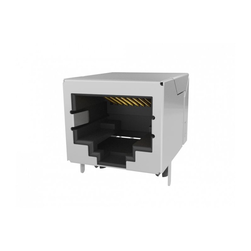 5 pcs - Amphenol Communications Solutions RJE09 Series Female Ethernet Connector, Through Hole, Cat3, Nickel Plated Copper