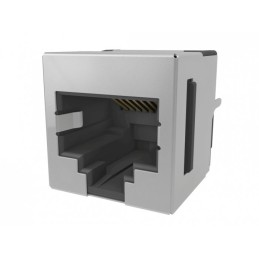 5 pcs - Amphenol Communications Solutions RJE74 Series Female Ethernet Connector, Through Hole, Cat3, Tin Shield