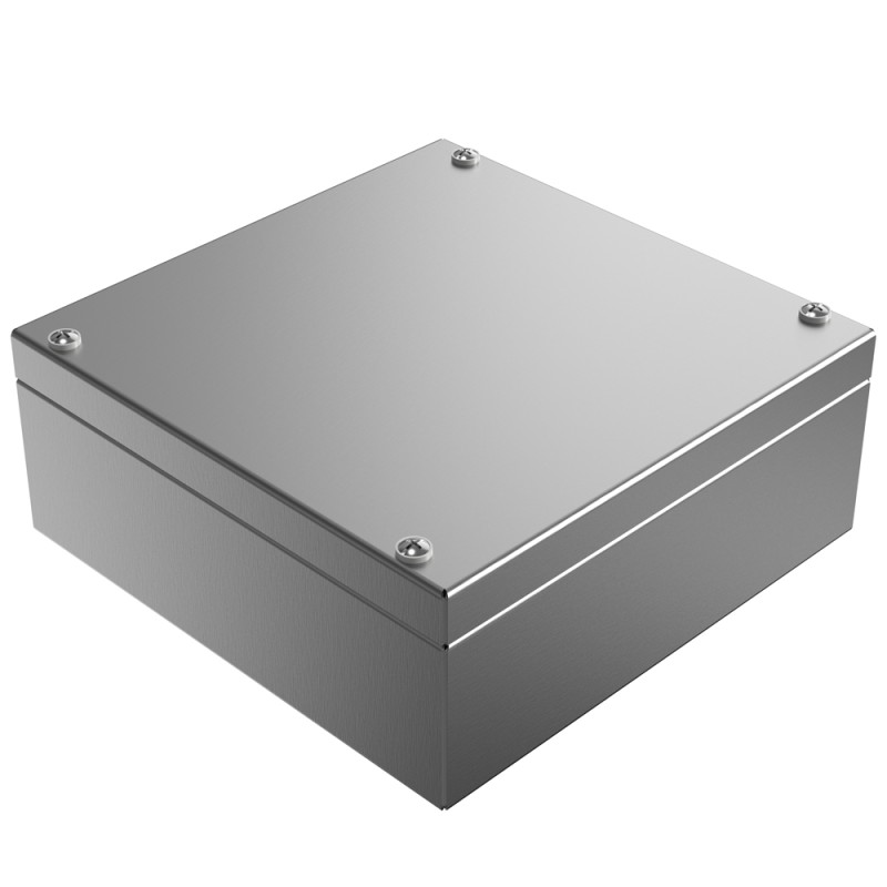 1 pcs - Rose Stainless Steel Enclosures Series Stainless Steel Wall Box, IP66, 200 mm x 200 mm x 81mm