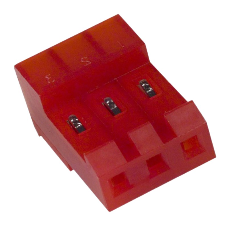 5 pcs - TE Connectivity MTA-156 Series 3.96mm Pitch Right Angle Cable Mount IDC Connector, Socket, 3 Way, 1 Row