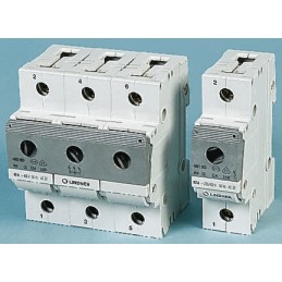 1 pcs - Mersen 63A Bottle Fuse Holder, 3P+N, 400V ac