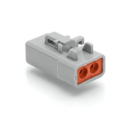 2 pcs - Amphenol Industrial, ATP Automotive Connector Socket 2 Way, Crimp Termination