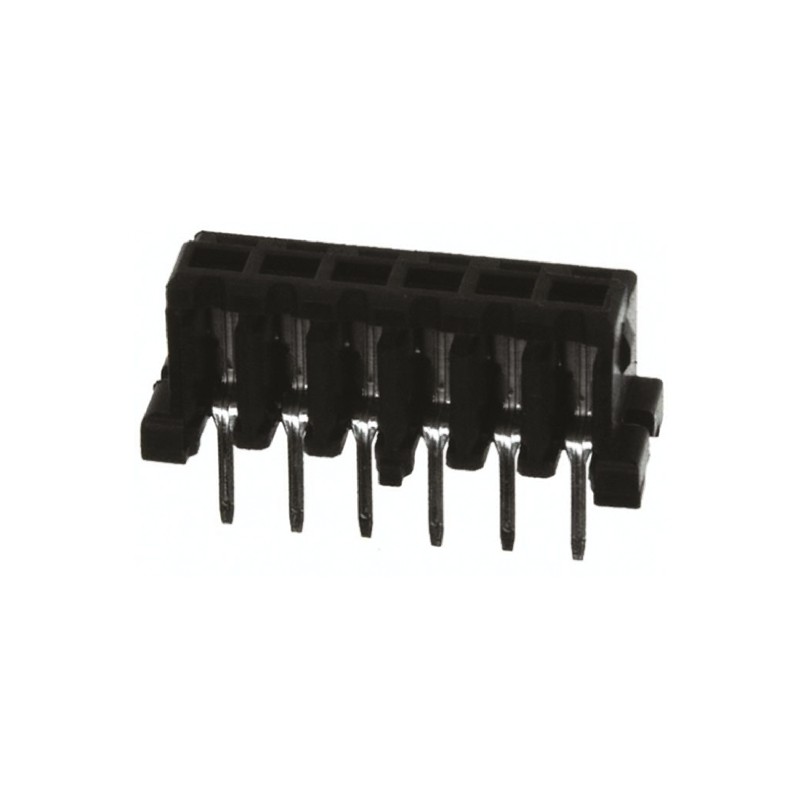 5 pcs - Hirose DF3 Series Straight Through Hole Mount PCB Socket, 6-Contact, 1-Row, 2mm Pitch, Solder Termination