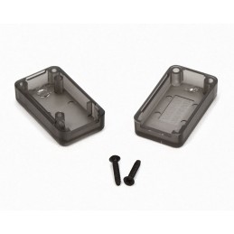 1 pcs - Hammond 1551 Series Smoked Translucent ABS Enclosure, IP54, Smoked Translucent Lid, 35 x 20 x 15.5mm