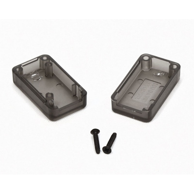 1 pcs - Hammond 1551 Series Smoked Translucent ABS Enclosure, IP54, Smoked Translucent Lid, 35 x 20 x 15.5mm