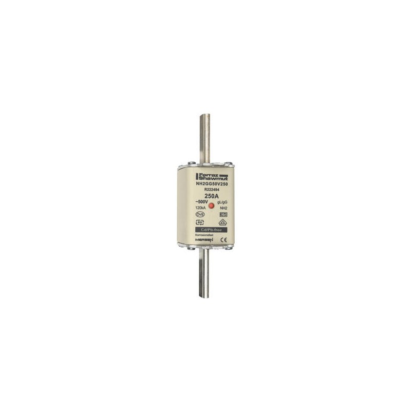 1 pcs - Mersen 250A NH Fuse, NH 2, 500V ac