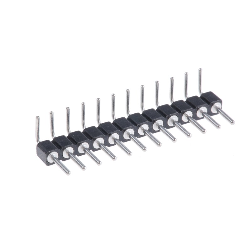 5 pcs - Preci-Dip Right Angle Through Hole Pin Header, 12 Contact(s), 2.54mm Pitch, 1 Row(s), Unshrouded