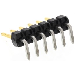 5 pcs - Molex C-Grid III Series Right Angle Through Hole Pin Header, 6 Contact(s), 2.54mm Pitch, 1 Row(s), Unshrouded