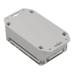 1 pcs - RS PRO Light Grey ABS, Polycarbonate Enclosure, IP65, Transparent Lid, 121.4 x 81.6 x 45.2mm