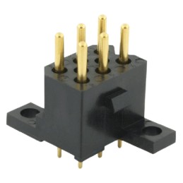 5 pcs - Souriau SMS Series Straight Through Hole PCB Header, 6 Contact(s), 5.08mm Pitch, 2 Row(s), Shrouded