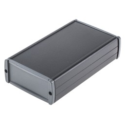 1 pcs - Teko Tekal Series Black Aluminium Enclosure, Grey Lid, 145 x 85.8 x 36.9mm