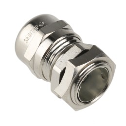 1 pcs - Lapp SKINTOP Series Metallic Nickel Plated Brass Cable Gland, PG9 Thread, 3mm Min, 8mm Max, IP68