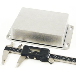 1 pcs - Hammond 1590 Series Natural Die Cast Aluminium Enclosure, IP65, Flanged, Natural Lid, 119.5 x 94 x 34mm