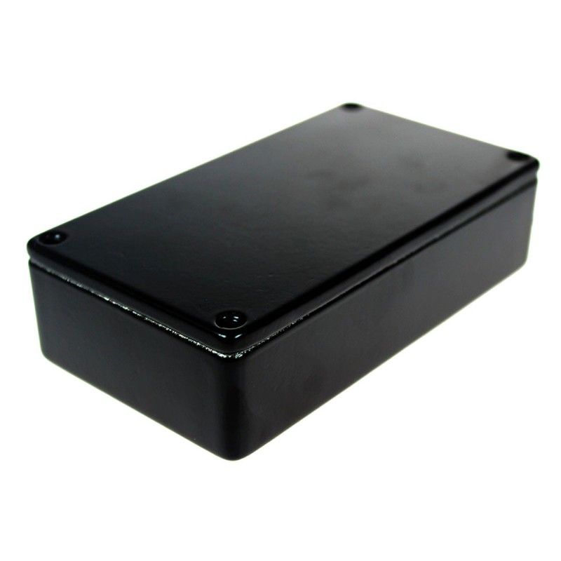 1 pcs - CAMDENBOSS 5000 Series Black Die Cast Aluminium Enclosure, IP54, Black Lid, 112 x 62 x 31mm