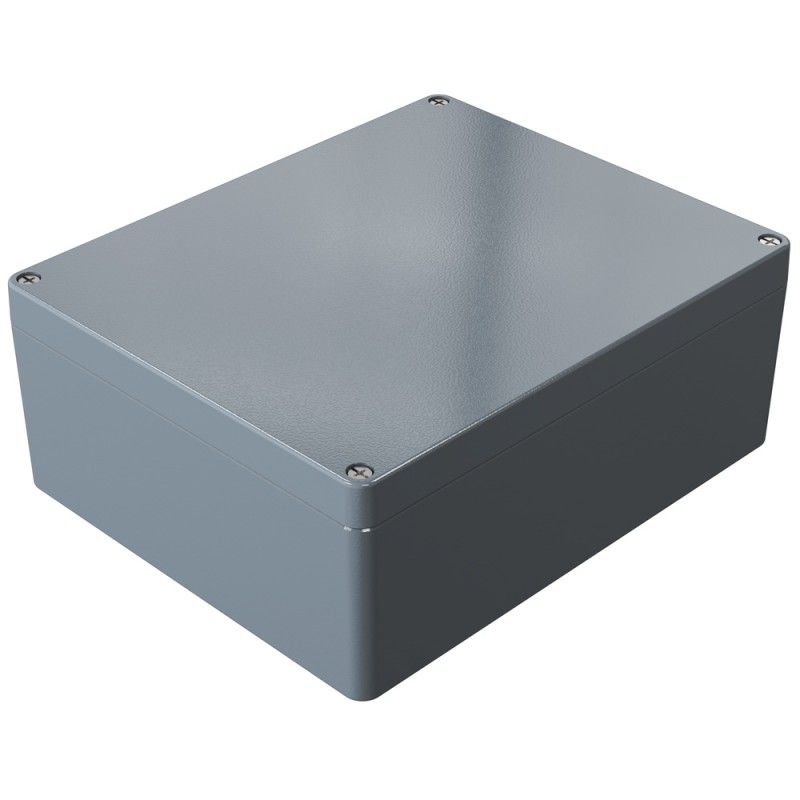 1 pcs - Rose Aluminium Standard Series Grey Die Cast Aluminium Enclosure, IP66, IK09, Grey Lid, 280 x 230 x 110mm