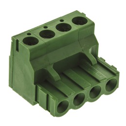 5 pcs - TE Connectivity 5.08mm Pitch 4 Way Right Angle Pluggable Terminal Block, Plug, Cable Mount, Screw Termination