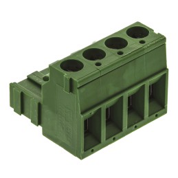 5 pcs - TE Connectivity 5.08mm Pitch 4 Way Right Angle Pluggable Terminal Block, Plug, Cable Mount, Screw Termination