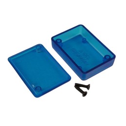 1 pcs - Hammond 1551 Series Translucent Blue ABS Enclosure, IP54, Flanged, Translucent Blue Lid, 50 x 35 x 15mm