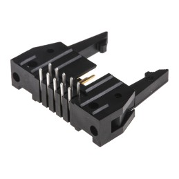 1 pcs - TE Connectivity AMP-LATCH Series Right Angle Through Hole PCB Header, 10 Contact(s), 2.54mm Pitch, 2 Row(s), Shrouded