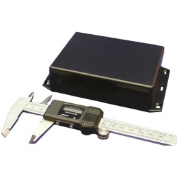 1 pcs - Hammond 1591 Series Black ABS Enclosure, IP54, Flanged, Black Lid, 121 x 94 x 30mm