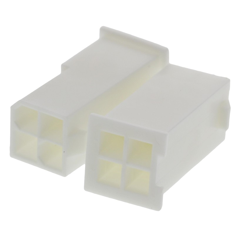 5 pcs - Molex, Mini-Fit Jr Male Connector Housing, 4.2mm Pitch, 4 Way, 2 Row