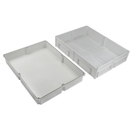 1 pcs - Fibox EK Series Grey Polycarbonate Enclosure, IP66, IP67, Flanged, Grey Lid, 760 x 560 x 250mm
