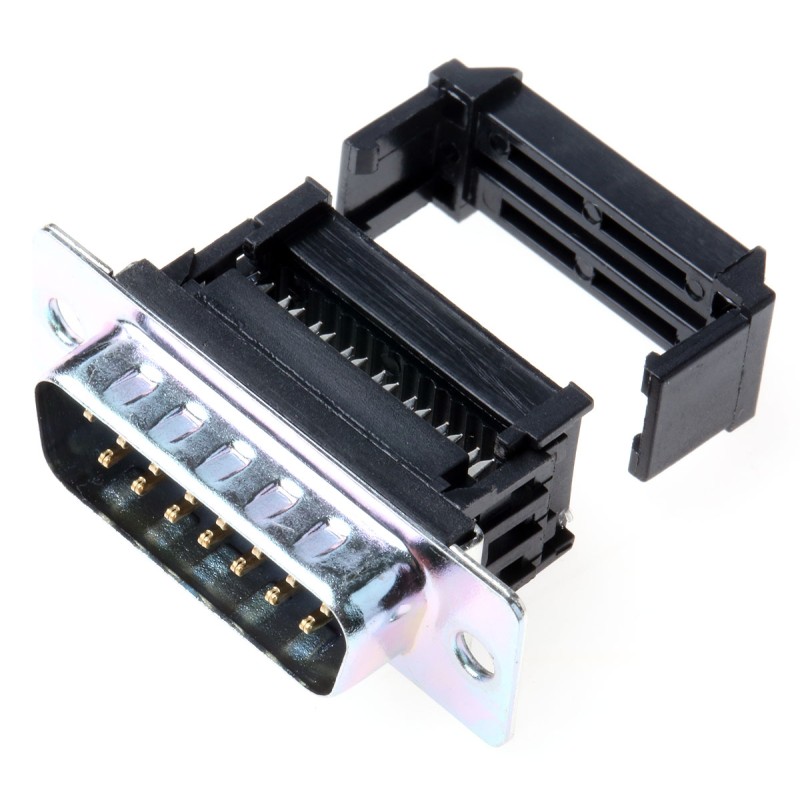 5 pcs - RS PRO 15 Way Right Angle Cable Mount D-sub Connector Plug, 2.77mm Pitch