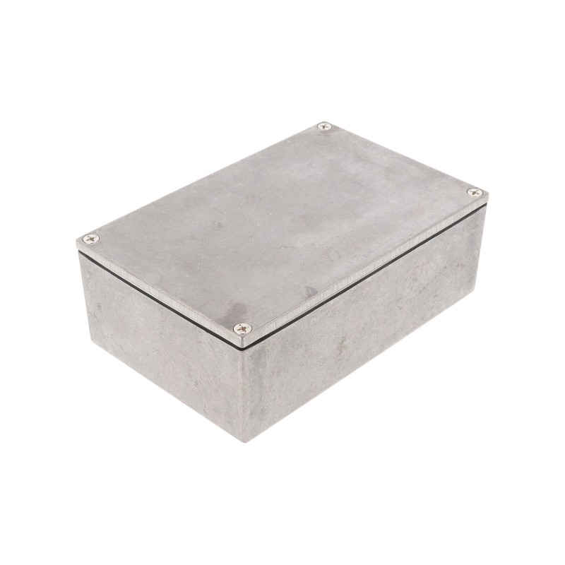 1 pcs - Hammond 1590 Series Natural Die Cast Aluminium Enclosure, IP65, Natural Lid, 145 x 95 x 49mm
