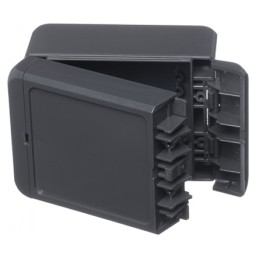 1 pcs - Bopla Bocube Series Graphite Grey ABS Enclosure, IP66, IP68, Graphite Grey Lid, 113 x 80 x 60mm
