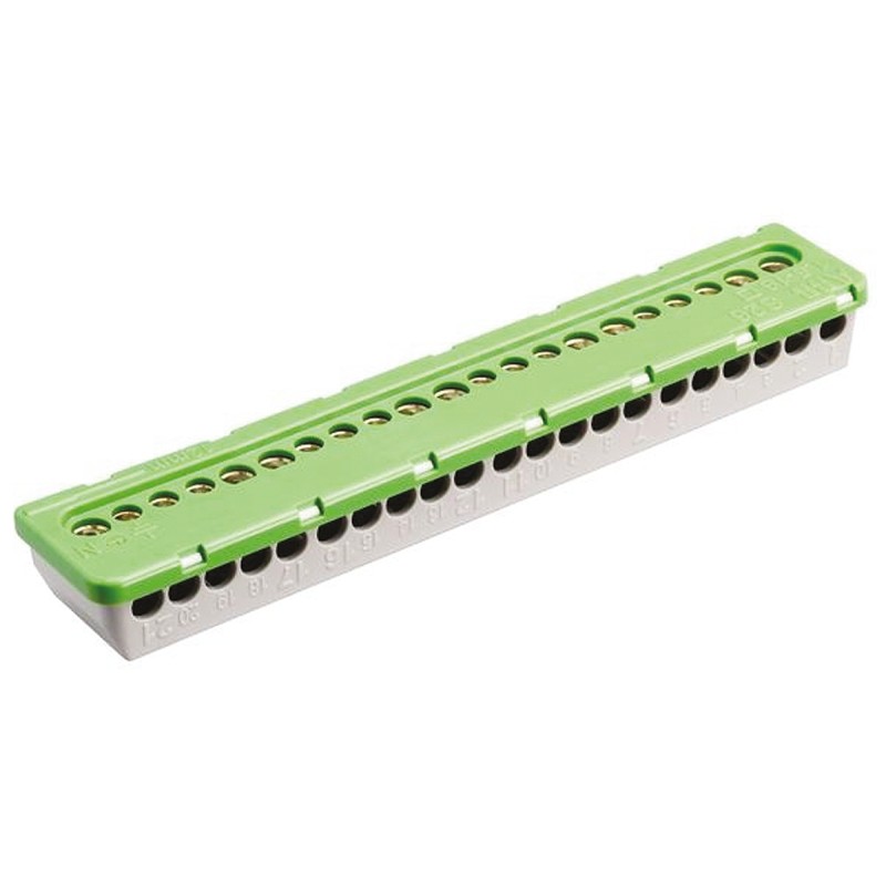 1 pcs - Entrelec MISTRAL65 Series Non-Fused Terminal Block, 21-Way, 100A, 6 mm², 16 mm² Wire, Screw Termination