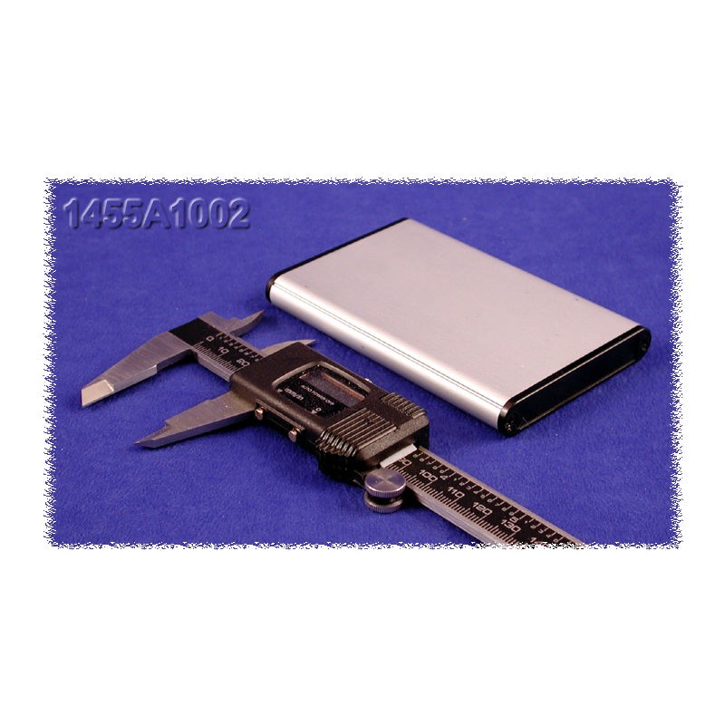 1 pcs - Hammond 1455 Series Extruded Aluminium Enclosure, IP54, 100 x 70 x 12mm