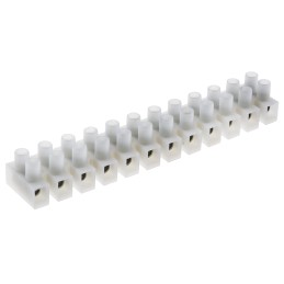 5 pcs - RS PRO Non-Fused Terminal Block, 12-Way, 24A, 14 AWG Wire, Screw Termination