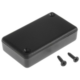 1 pcs - Hammond 1551 Series Black ABS Enclosure, IP54, Flanged, Black Lid, 60 x 35 x 15mm