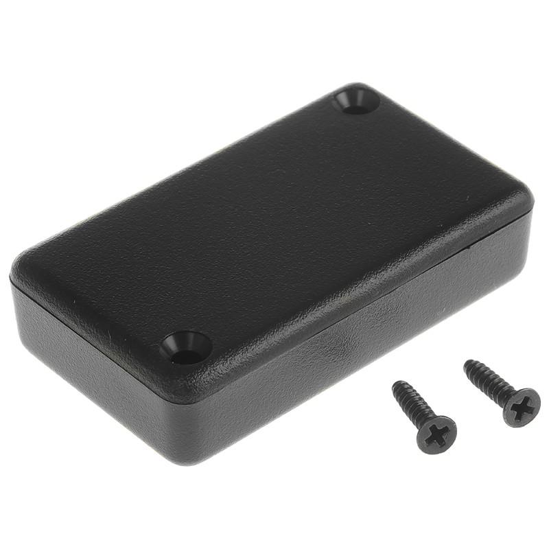 1 pcs - Hammond 1551 Series Black ABS Enclosure, IP54, Flanged, Black Lid, 60 x 35 x 15mm