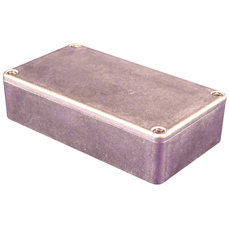 1 pcs - Hammond 1550 Series Natural Die Cast Aluminium Enclosure, IP54, Natural Lid, 120 x 100 x 31mm