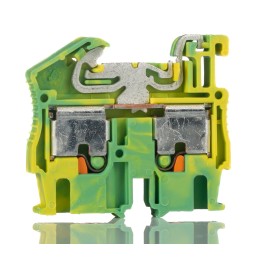 5 pcs - Phoenix Contact MPT 2.5-PE Series Green/Yellow Earth Terminal Block, 0.14 - 4mm², Single-Level, Push In