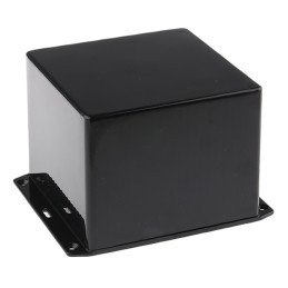1 pcs - Hammond 1591 Series Black Flame Retardant ABS Enclosure, IP54, Flanged, Black Lid, 120 x 120 x 94mm