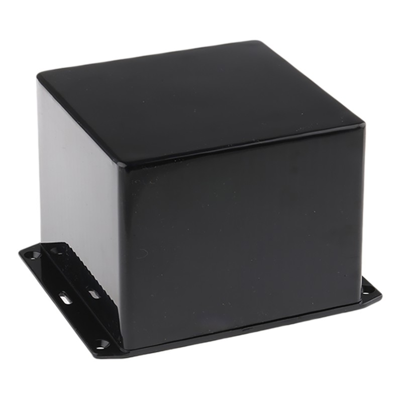 1 pcs - Hammond 1591 Series Black Flame Retardant ABS Enclosure, IP54, Flanged, Black Lid, 120 x 120 x 94mm