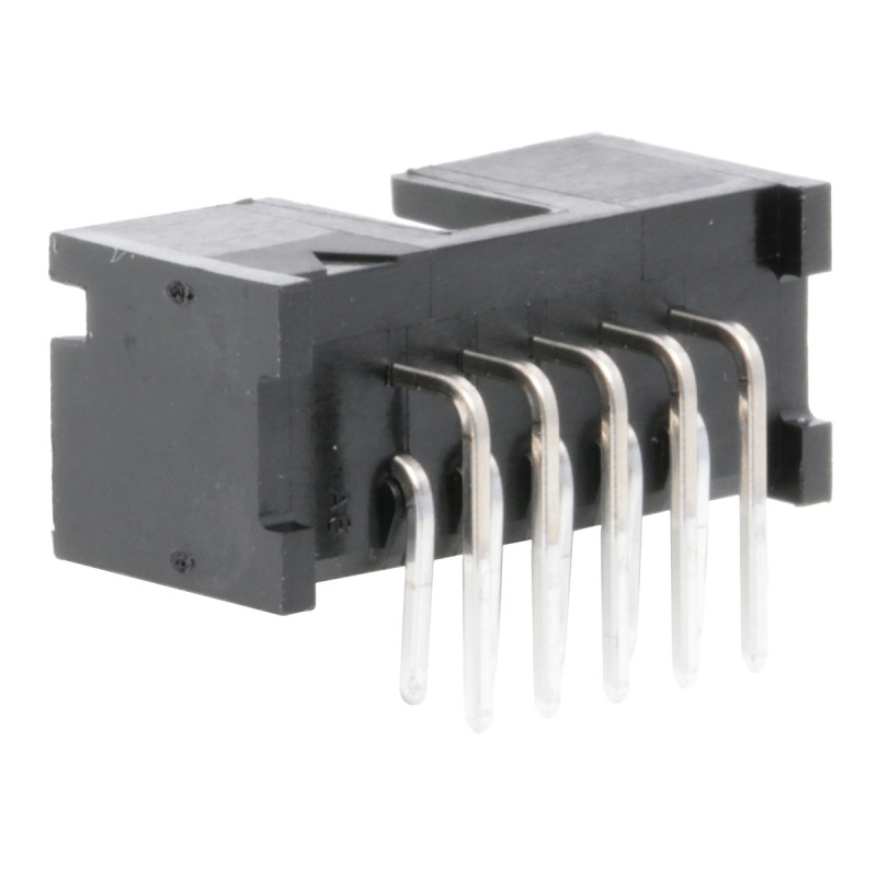 1 pcs - TE Connectivity AMP-LATCH Series Right Angle Through Hole PCB Header, 10 Contact(s), 2.54mm Pitch, 2 Row(s), Shrouded