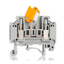 5 pcs - Phoenix Contact MTK-P/P Series Grey Knife Disconnect Terminal Block, 0.2 - 2.5mm², Single-Level, Screw