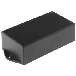 1 pcs - RS PRO Black ABS Enclosure, Flanged, Black Lid, 143.76 x 65.53 x 37.08mm