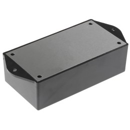 1 pcs - RS PRO Black ABS Enclosure, Flanged, Black Lid, 143.76 x 65.53 x 37.08mm