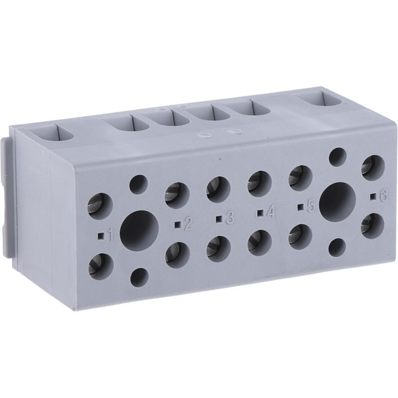 5 pcs - Phoenix Contact UK Series G 5/ 6-EX Non-Fused Terminal Block, 6-Way, 30A, 24 - 12 AWG Wire, Screw Down