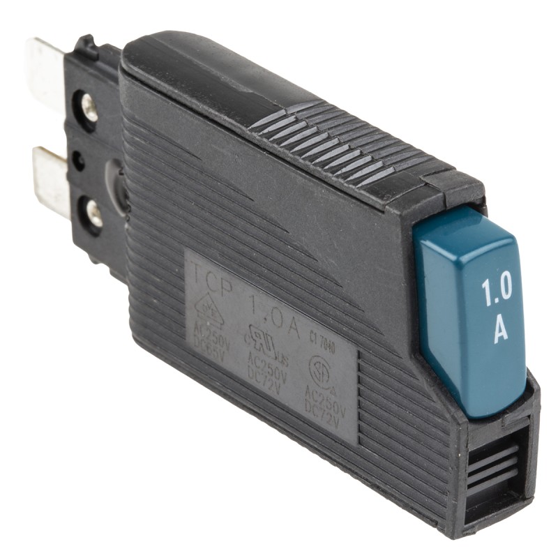 1 pcs - Phoenix Contact Thermal Circuit Breaker - TCP 1A Single Pole 65 V dc, 250V ac Voltage Rating, 1A Current Rating