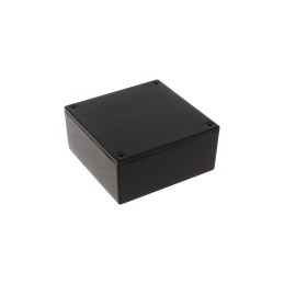 1 pcs - Hammond 1590 Series Black Die Cast Aluminium Enclosure, IP54, Black Lid, 92 x 92 x 38mm