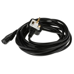 1 pcs - RS PRO IEC C13 Socket to Type G UK Plug Power Cord, 5m