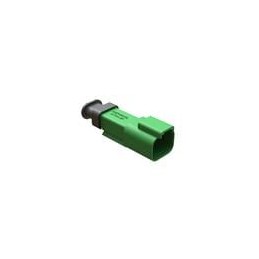 1 pcs : AT04-2P-SR02GRN - Automotive Connectors 2 Position, Receptacle, Pin, SR02 Strain Relief (Reduced Diameter Seal), Green B