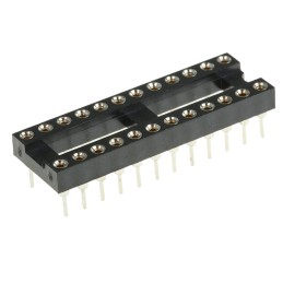 5 pcs - Winslow 2.54mm Pitch Vertical 24 Way, Through Hole Turned Pin Open Frame IC Dip Socket, 5A
