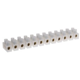 5 pcs - RS PRO Non-Fused Terminal Block, 12-Way, 10 - 57A, 8 AWG Wire, Screw Down Termination