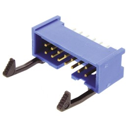 1 pcs - TE Connectivity AMP-LATCH Series Straight Through Hole PCB Header, 14 Contact(s), 2.54mm Pitch, 2 Row(s), Shrouded